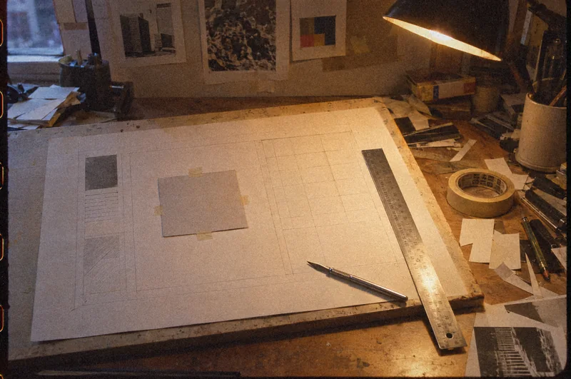 Früher klebte man ein Papierquadrat als Platzhalter ins Layout. Heute steht der Platzhalter im Prompt.